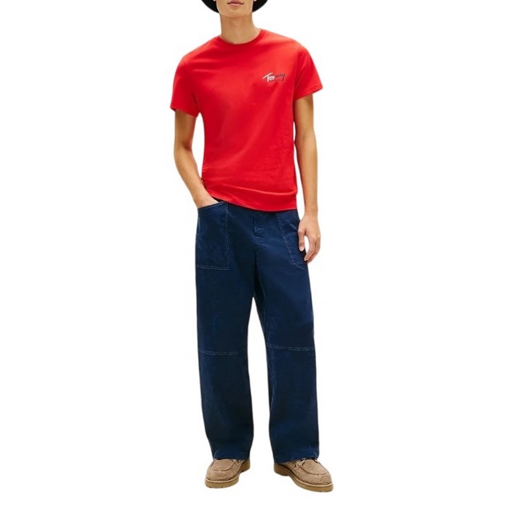TOMMY JEANS SLIM SIGN CHEST T-SHIRT ΜΠΛΟΥΖΑ ΑΝΔΡΙΚΗ RED