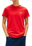 TOMMY JEANS SLIM SIGN CHEST T-SHIRT ΜΠΛΟΥΖΑ ΑΝΔΡΙΚΗ RED