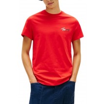 TOMMY JEANS SLIM SIGN CHEST T-SHIRT ΜΠΛΟΥΖΑ ΑΝΔΡΙΚΗ RED