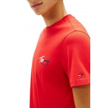 TOMMY JEANS SLIM SIGN CHEST T-SHIRT ΜΠΛΟΥΖΑ ΑΝΔΡΙΚΗ RED