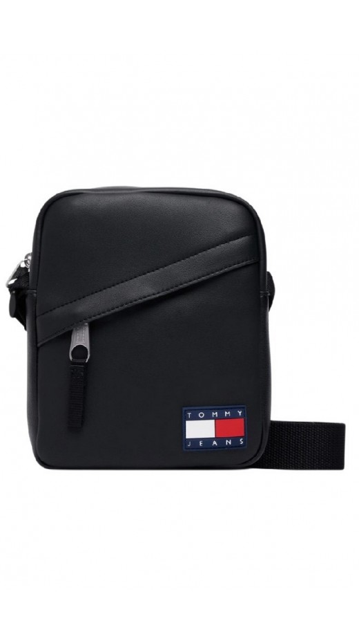 TOMMY JEANS DAILY PU REPORTER ΤΣΑΝΤΑ ΑΝΔΡΙΚΗ BLACK