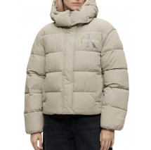 CALVIN KLEIN JEANS MATTE MW MONOLOGO SHORT PUFFER ΜΠΟΥΦΑΝ ΓΥΝΑΙΚΕΙΟ BEIGE