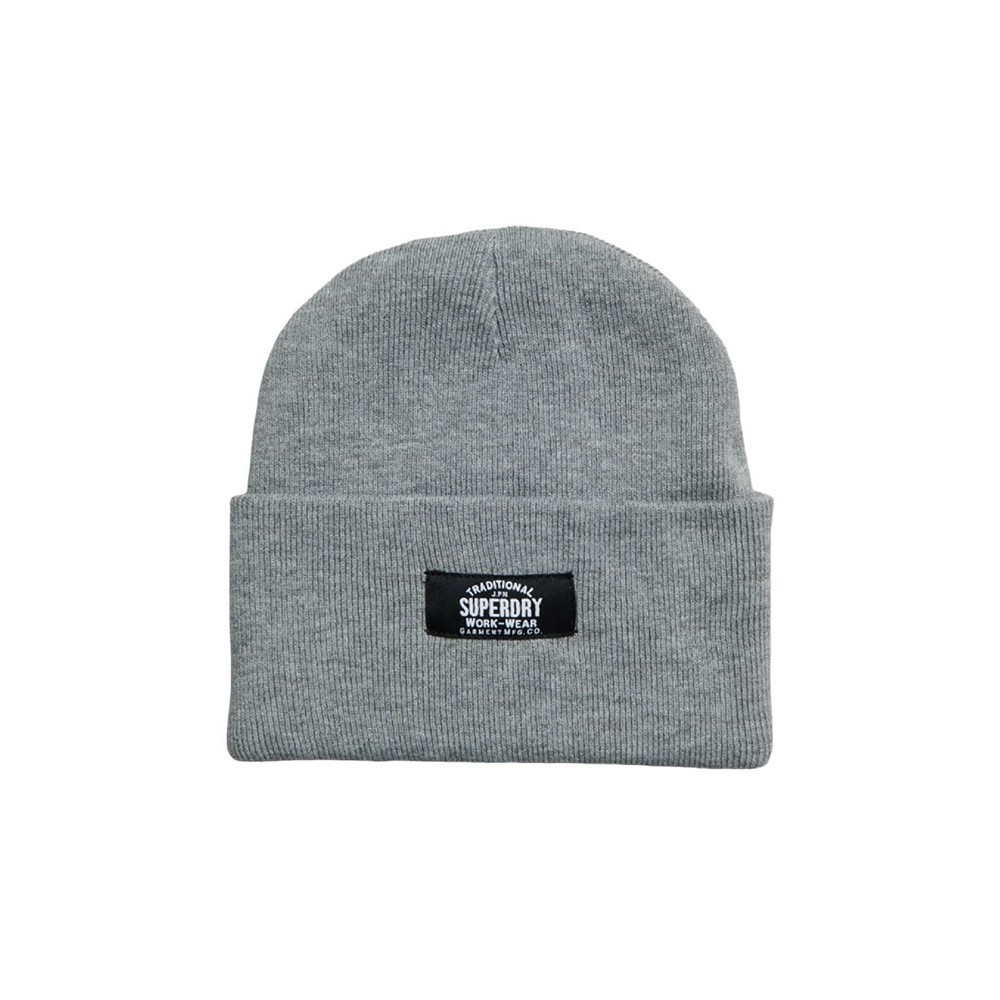 SUPERDRY D3 SDRY CLASSIC KNITTED BEANIE HAT UNISEX ΣΚΟΥΦΟΣ ΑΝΔΡΙΚΟΣ GREY