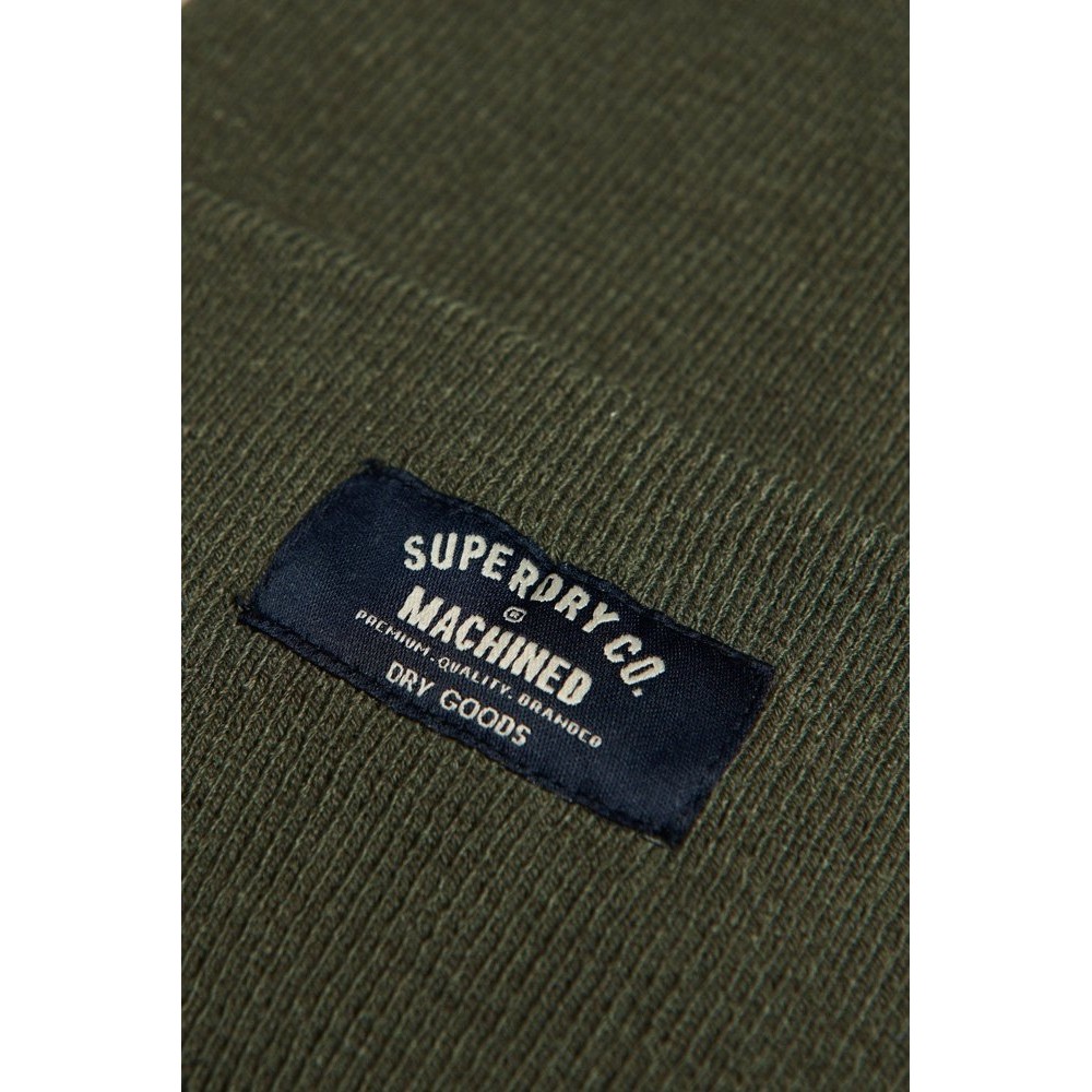 SUPERDRY D3 SDRY CLASSIC KNITTED BEANIE HAT UNISEX ΣΚΟΥΦΟΣ ΑΝΔΡΙΚΟΣ OLIVE