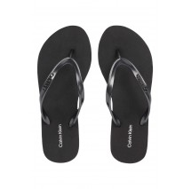 CALVIN KLEIN JEANS FLIPFLOP-MTL ΠΑΝΤΟΦΛΑ ΓΥΝΑΙΚΕΙΑ BLACK