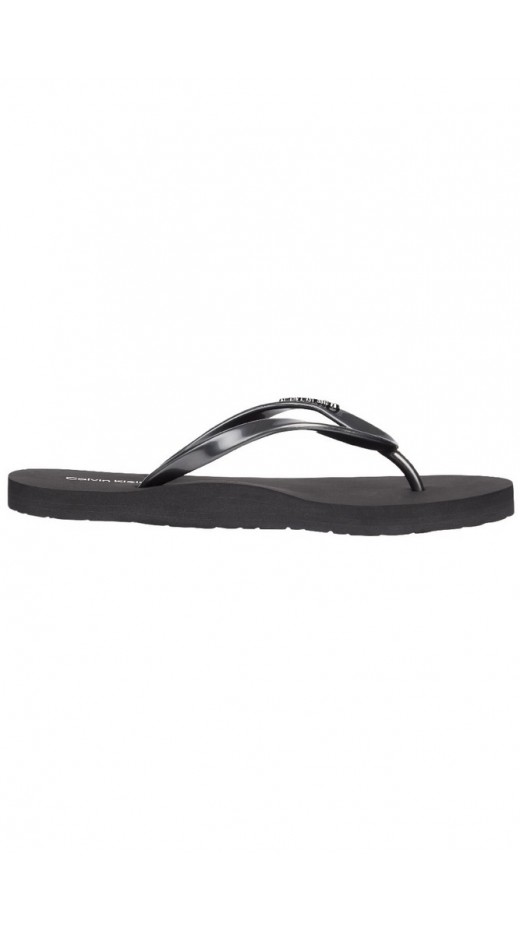 CALVIN KLEIN JEANS FLIPFLOP-MTL ΠΑΝΤΟΦΛΑ ΓΥΝΑΙΚΕΙΑ BLACK