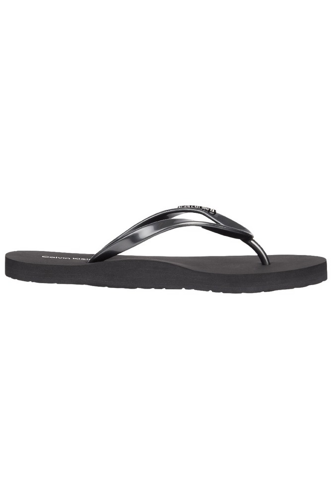 CALVIN KLEIN JEANS FLIPFLOP-MTL ΠΑΝΤΟΦΛΑ ΓΥΝΑΙΚΕΙΑ BLACK