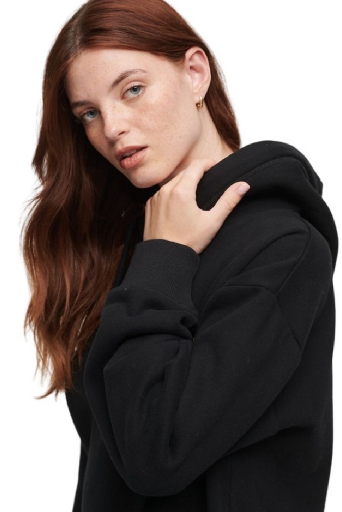 SUPERDRY D2 OVIN ESSENTIAL HOODED SWEAT DRESS ΦΟΡΕΜΑ ΓΥΝΑΙΚΕΙΟ BLACK