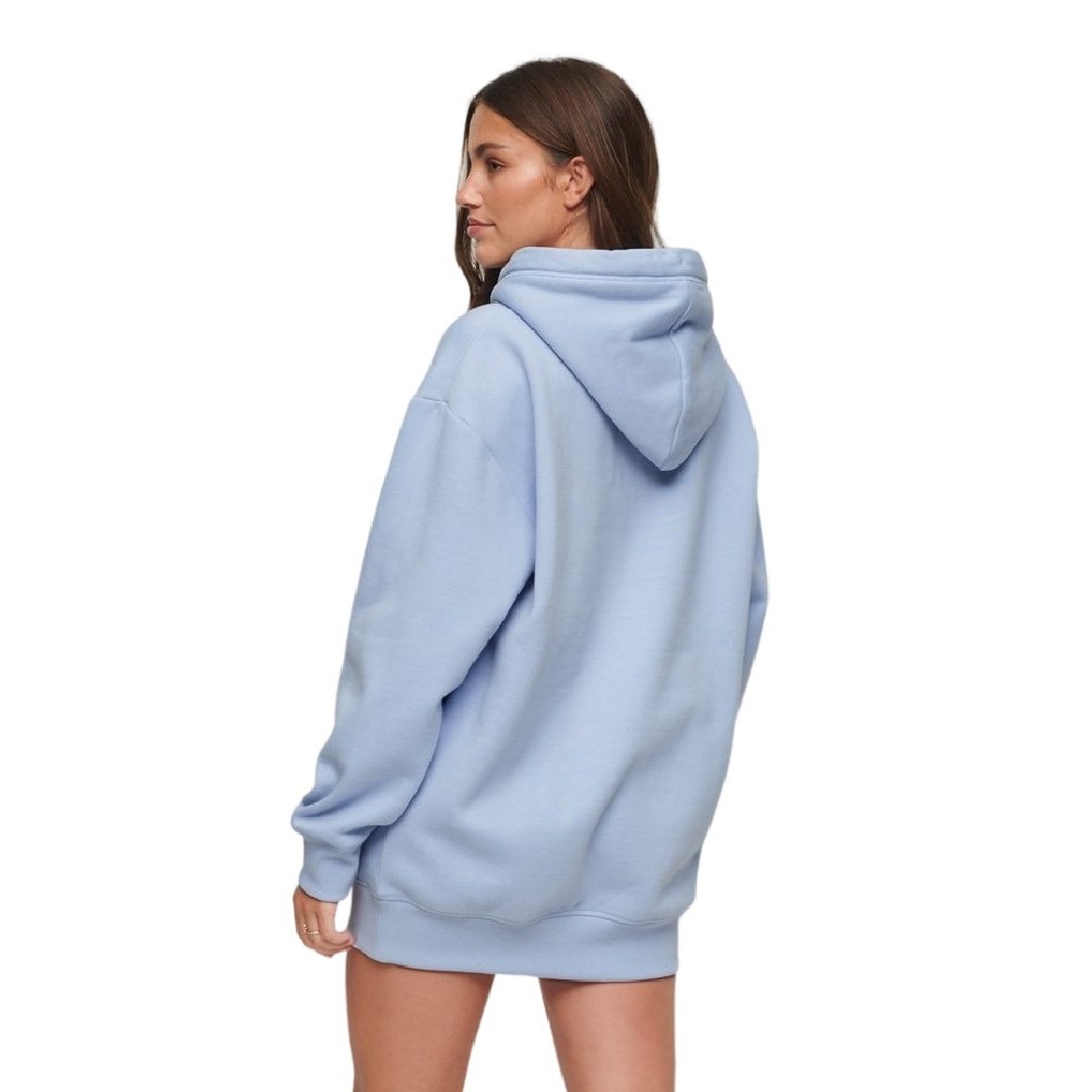 SUPERDRY D2 OVIN ESSENTIAL HOODED SWEAT DRESS ΦΟΡΕΜΑ ΓΥΝΑΙΚΕΙΟ BLUE