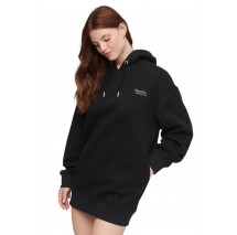 SUPERDRY D2 OVIN ESSENTIAL HOODED SWEAT DRESS ΦΟΡΕΜΑ ΓΥΝΑΙΚΕΙΟ BLACK