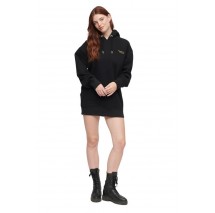 SUPERDRY D2 OVIN ESSENTIAL HOODED SWEAT DRESS ΦΟΡΕΜΑ ΓΥΝΑΙΚΕΙΟ BLACK