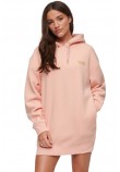 SUPERDRY D2 OVIN ESSENTIAL HOODED SWEAT DRESS ΦΟΡΕΜΑ ΓΥΝΑΙΚΕΙΟ PINK