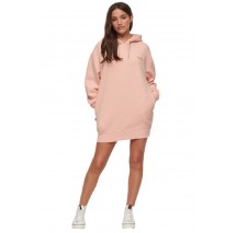 SUPERDRY D2 OVIN ESSENTIAL HOODED SWEAT DRESS ΦΟΡΕΜΑ ΓΥΝΑΙΚΕΙΟ PINK