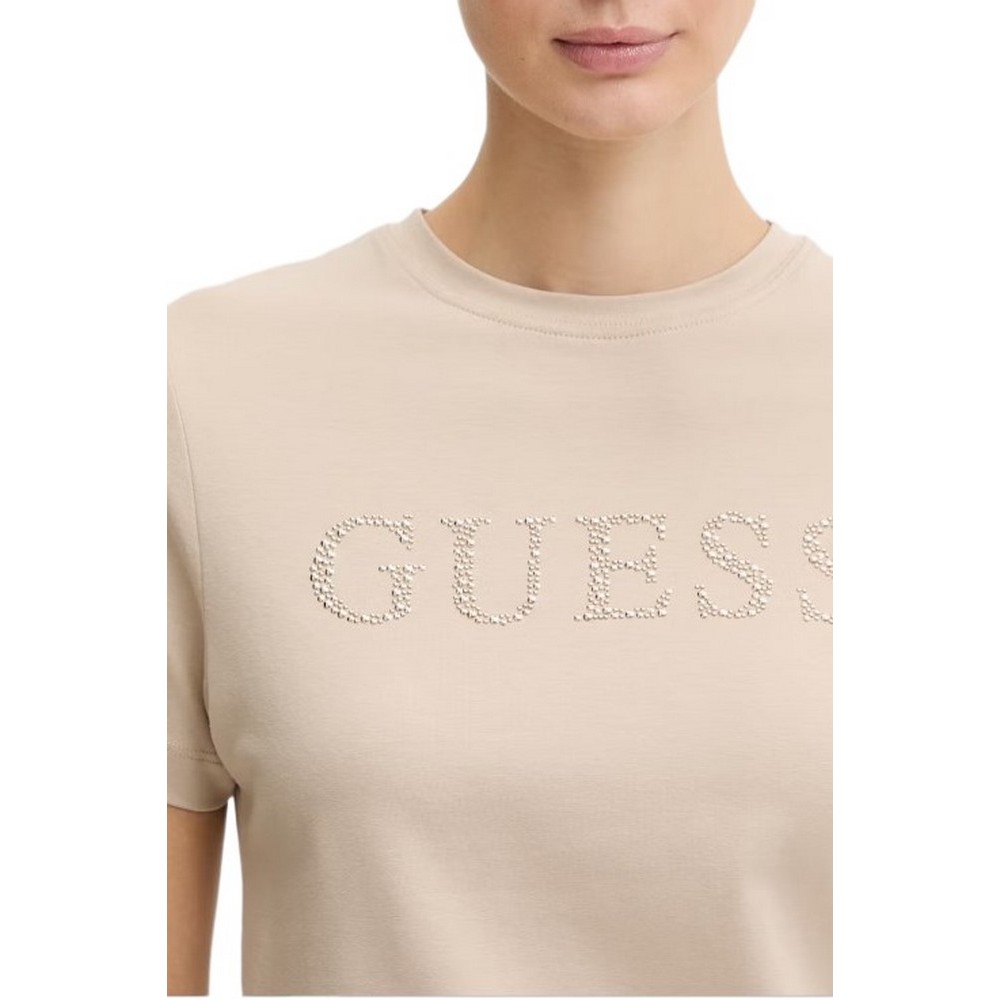 GUESS OCTAVIA RN T-SHIRT ΜΠΛΟΥΖΑ ΓΥΝΑΙΚΕΙΑ SAND