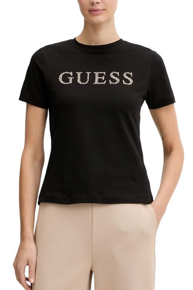 GUESS OCTAVIA RN T-SHIRT ΜΠΛΟΥΖΑ ΓΥΝΑΙΚΕΙΑ BLACK