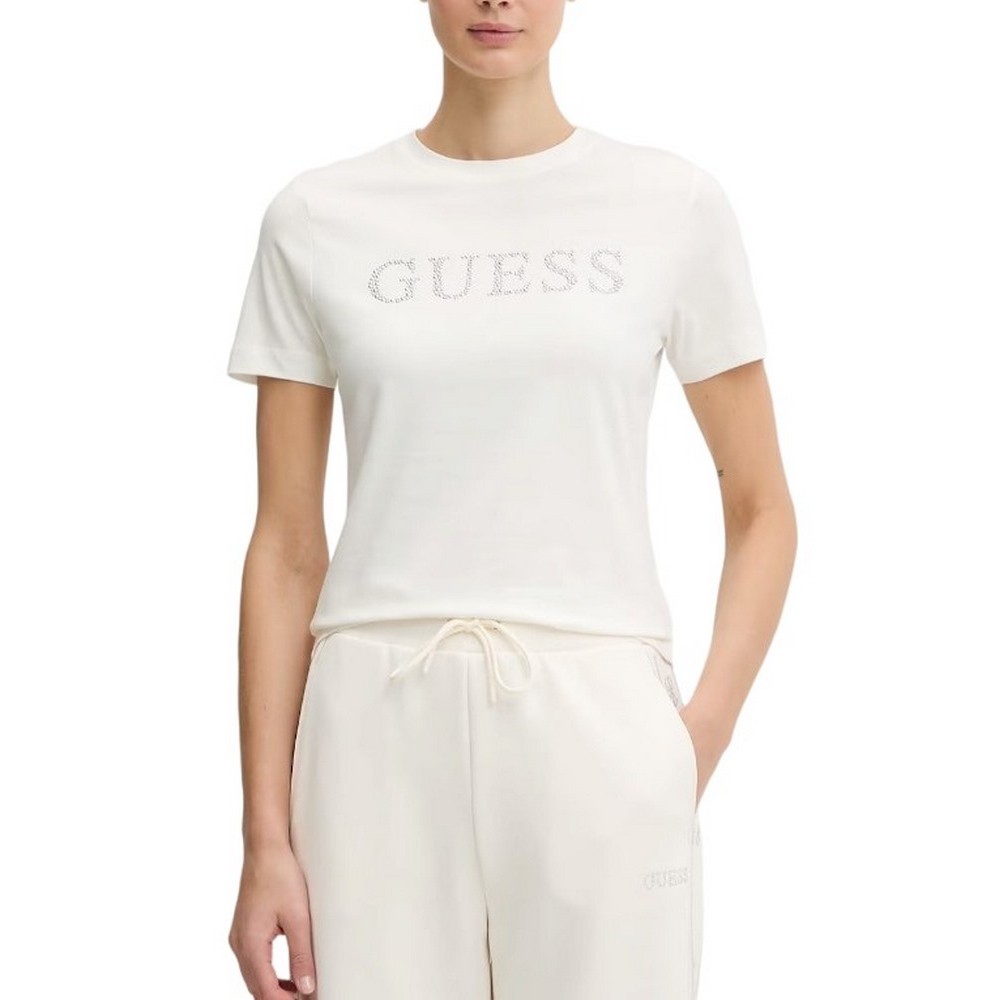 GUESS OCTAVIA RN T-SHIRT ΜΠΛΟΥΖΑ ΓΥΝΑΙΚΕΙΑ WHITE