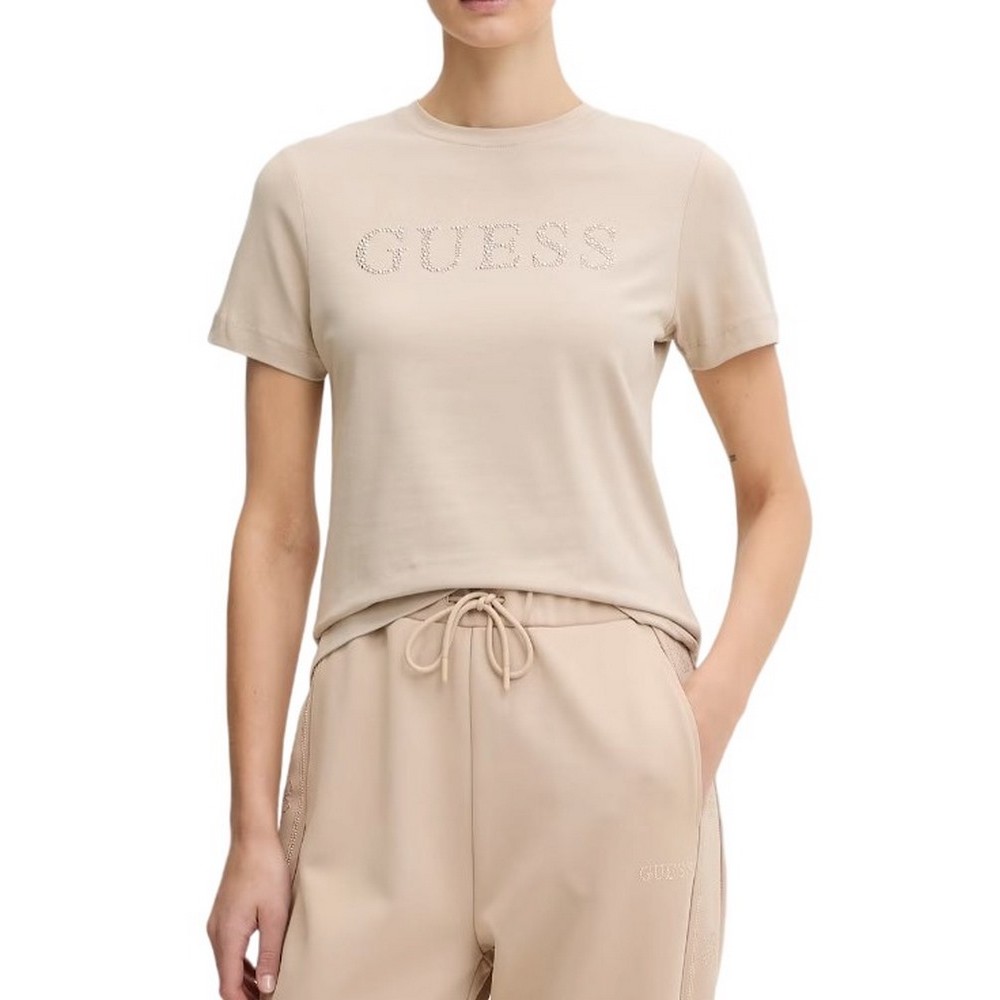 GUESS OCTAVIA RN T-SHIRT ΜΠΛΟΥΖΑ ΓΥΝΑΙΚΕΙΑ SAND