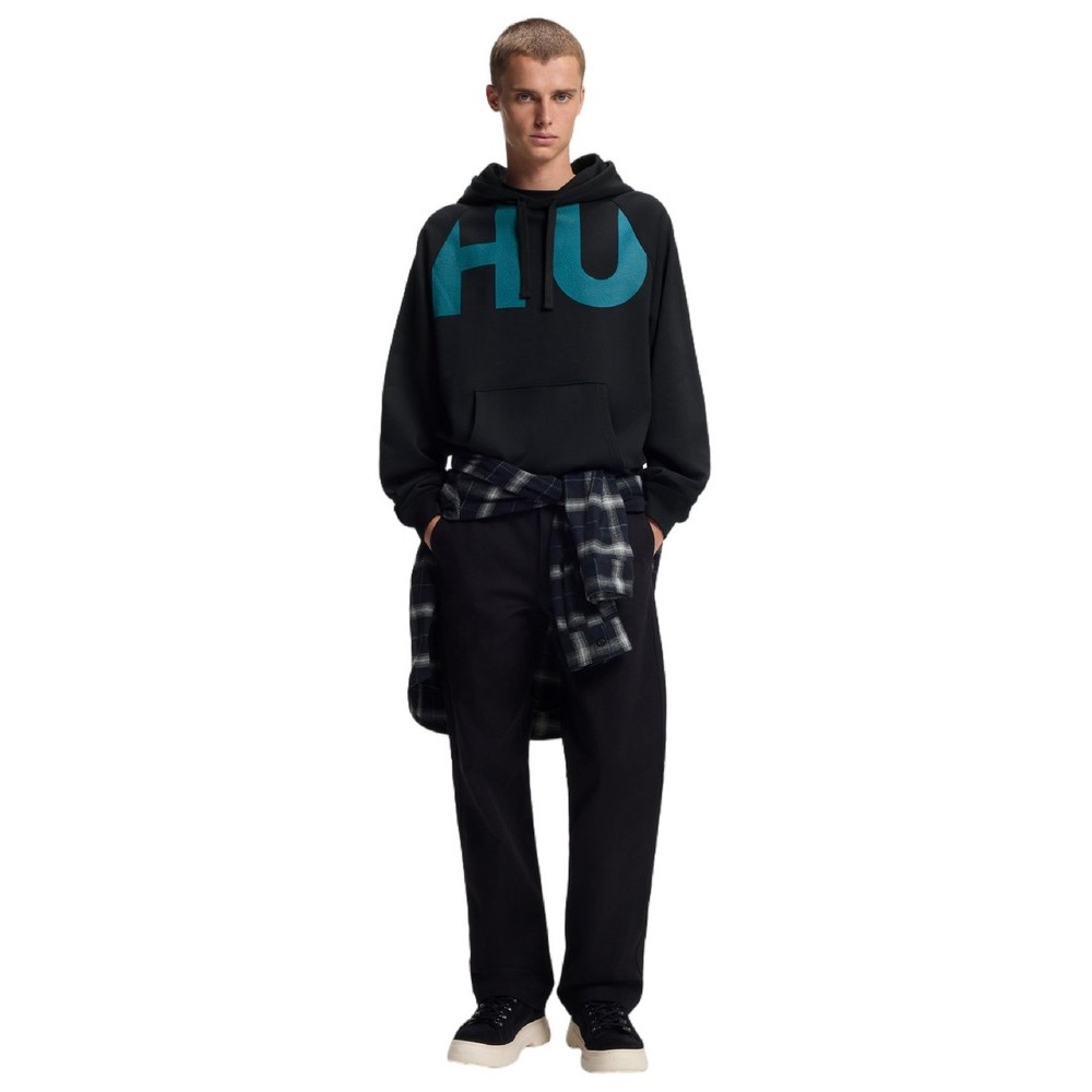 HUGO BOSS SWEATSHIRT NALFCREW ΦΟΥΤΕΡ ΜΠΛΟΥΖΑ ΑΝΔΡΙΚΗ BLACK