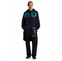 HUGO BOSS SWEATSHIRT NALFCREW ΦΟΥΤΕΡ ΜΠΛΟΥΖΑ ΑΝΔΡΙΚΗ BLACK