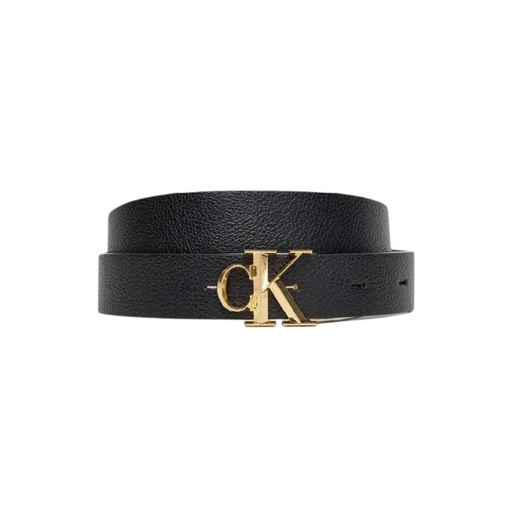 CALVIN KLEIN FACTED BUCKLE 25MM ADJ ΖΩΝΗ ΓΥΝΑΙΚΕΙΑ BLACK/GOLD