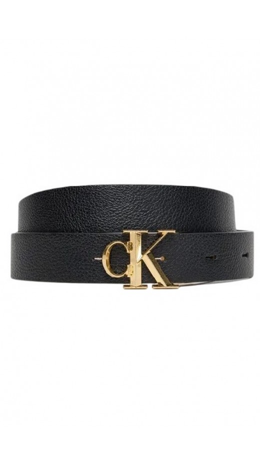 CALVIN KLEIN FACTED BUCKLE 25MM ADJ ΖΩΝΗ ΓΥΝΑΙΚΕΙΑ BLACK/GOLD