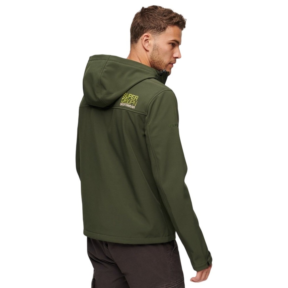 SUPERDRY HOODED SOFT SHELL JACKET ΜΠΟΥΦΑΝ ΑΝΔΡΙΚΟ KHAKI