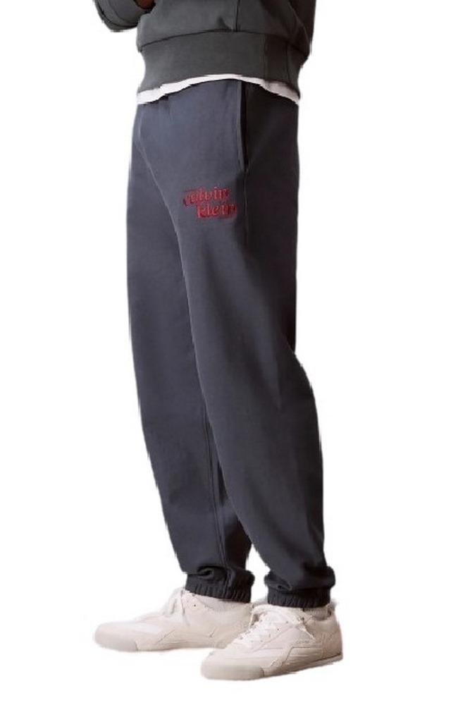CALVIN KLEIN JEANS PREMIUM TERRY GRAPHIC JOGGER ΠΑΝΤΕΛΟΝΙ ΦΟΡΜΑ ΑΝΔΡΙΚΟ SLATE GRAY
