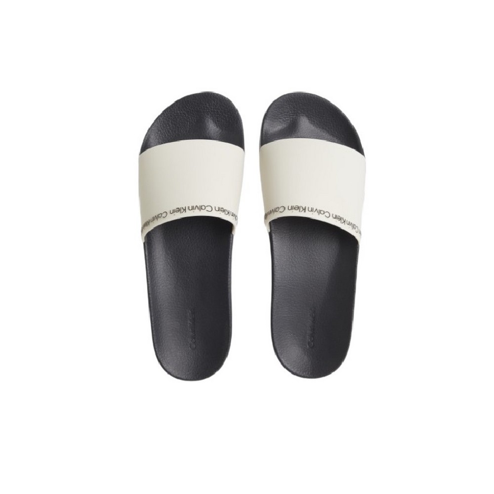 CALVIN KLEIN JEANS POOL SLIDE RUBBER ΠΑΝΤΟΦΛΑ ΑΝΔΡΙΚΗ WHITE