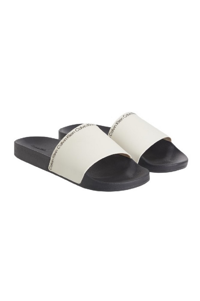 CALVIN KLEIN JEANS POOL SLIDE RUBBER ΠΑΝΤΟΦΛΑ ΑΝΔΡΙΚΗ WHITE