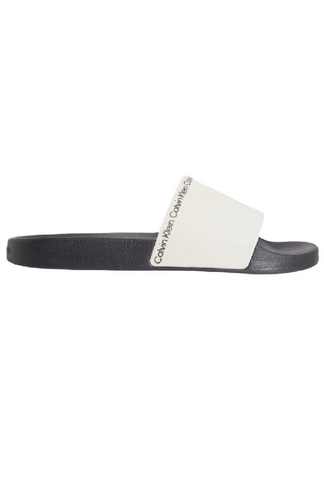 CALVIN KLEIN JEANS POOL SLIDE RUBBER ΠΑΝΤΟΦΛΑ ΑΝΔΡΙΚΗ WHITE