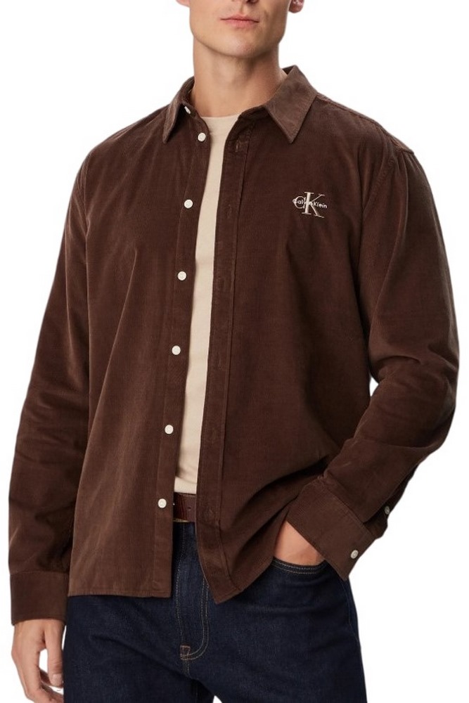 CALVIN KLEIN JEANS CORDUROY EASY SHIRT ΠΟΥΚΑΜΙΣΟ ΑΝΔΡΙΚΟ BROWN