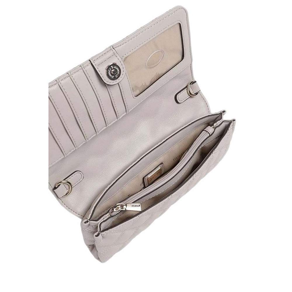 GUESS GIULLY II XBODY FLAP ORGANIZER ΤΣΑΝΤΑ ΓΥΝΑΙΚΕΙΑ TAUPE