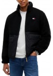 TOMMY JEANS ESSENTIAL MIX TEDDY JACKET ΜΠΟΥΦΑΝ ΑΝΔΡΙΚΟ BLACK