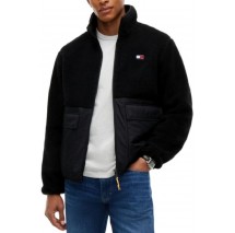 TOMMY JEANS ESSENTIAL MIX TEDDY JACKET ΜΠΟΥΦΑΝ ΑΝΔΡΙΚΟ BLACK