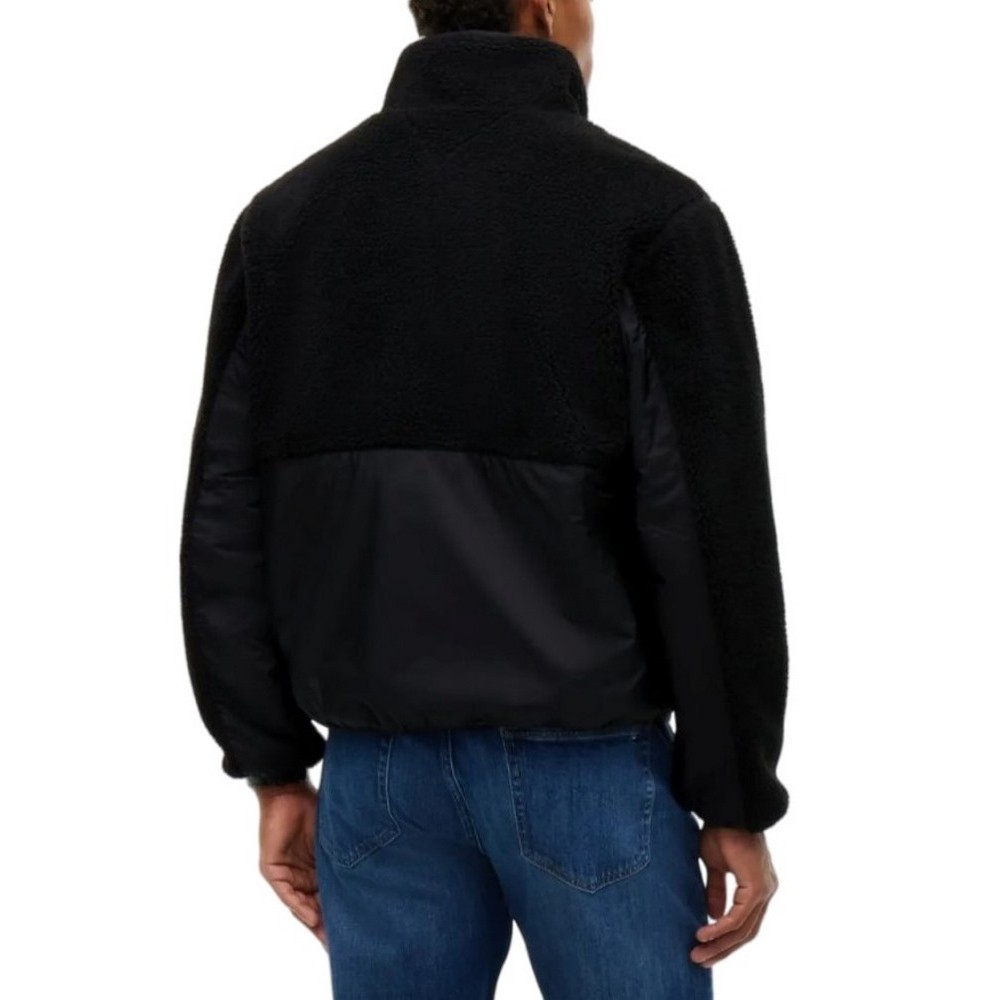 TOMMY JEANS ESSENTIAL MIX TEDDY JACKET ΜΠΟΥΦΑΝ ΑΝΔΡΙΚΟ BLACK