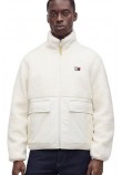TOMMY JEANS ESSENTIAL MIX TEDDY JACKET ΜΠΟΥΦΑΝ ΑΝΔΡΙΚΟ CREAMY WHITE