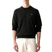 CALVIN KLEIN JEANS EU CLSC CTTN CRWNK SWTR 12GG ΜΠΛΟΥΖΑ ΠΛΕΚΤΗ ΑΝΔΡΙΚΗ BLACK