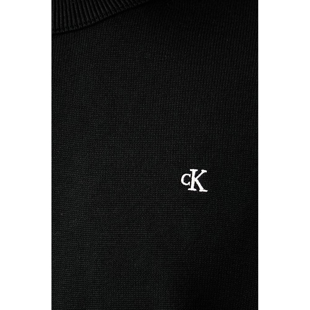 CALVIN KLEIN JEANS EU CLSC CTTN CRWNK SWTR 12GG ΜΠΛΟΥΖΑ ΠΛΕΚΤΗ ΑΝΔΡΙΚΗ BLACK