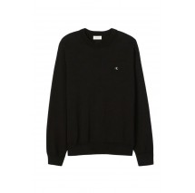 CALVIN KLEIN JEANS EU CLSC CTTN CRWNK SWTR 12GG ΜΠΛΟΥΖΑ ΠΛΕΚΤΗ ΑΝΔΡΙΚΗ BLACK