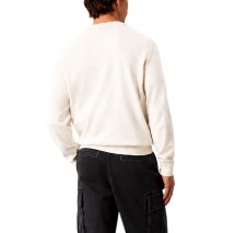 CALVIN KLEIN JEANS EU CLSC CTTN CRWNK SWTR 12GG ΜΠΛΟΥΖΑ ΠΛΕΚΤΗ ΑΝΔΡΙΚΗ OFF WHITE