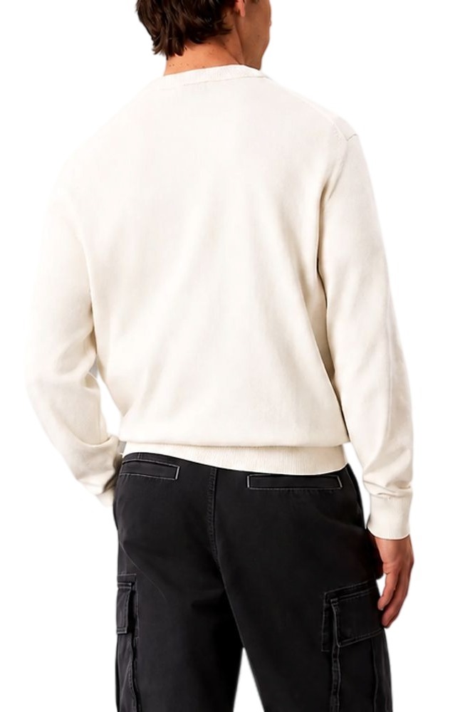 CALVIN KLEIN JEANS EU CLSC CTTN CRWNK SWTR 12GG ΜΠΛΟΥΖΑ ΠΛΕΚΤΗ ΑΝΔΡΙΚΗ OFF WHITE