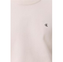 CALVIN KLEIN JEANS EU CLSC CTTN CRWNK SWTR 12GG ΜΠΛΟΥΖΑ ΠΛΕΚΤΗ ΑΝΔΡΙΚΗ OFF WHITE