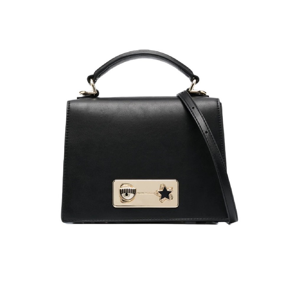 CHIARA FERRAGNI RANGE E - EYE STAR LOCK SMOOTH CALF ΤΣΑΝΤΑ ΓΥΝΑΙΚΕΙΑ BLACK