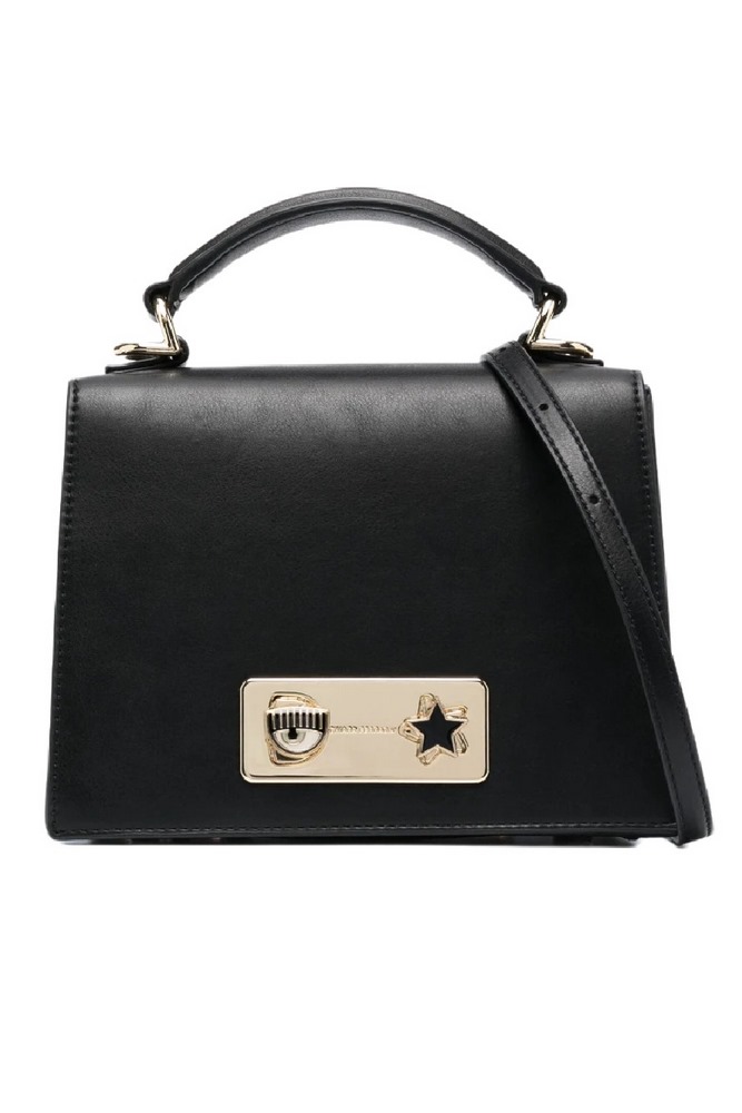 CHIARA FERRAGNI RANGE E - EYE STAR LOCK SMOOTH CALF ΤΣΑΝΤΑ ΓΥΝΑΙΚΕΙΑ BLACK
