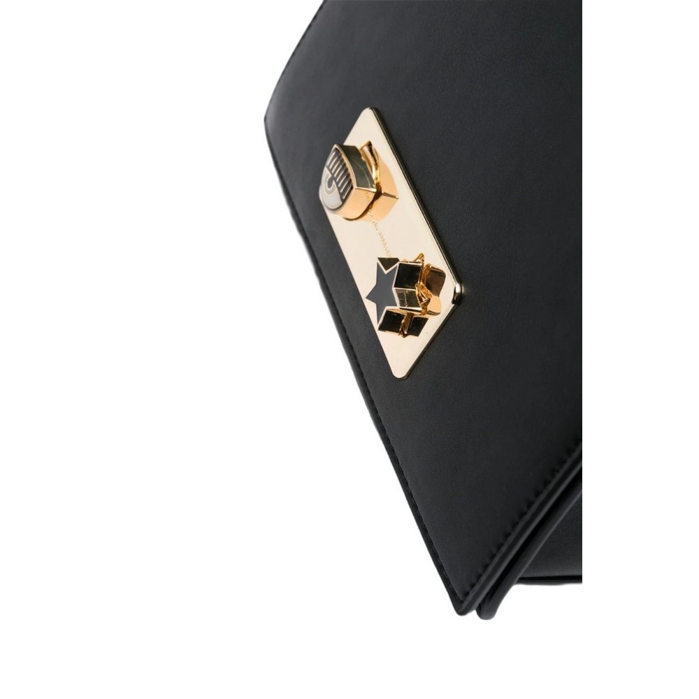 CHIARA FERRAGNI RANGE E - EYE STAR LOCK SMOOTH CALF ΤΣΑΝΤΑ ΓΥΝΑΙΚΕΙΑ BLACK