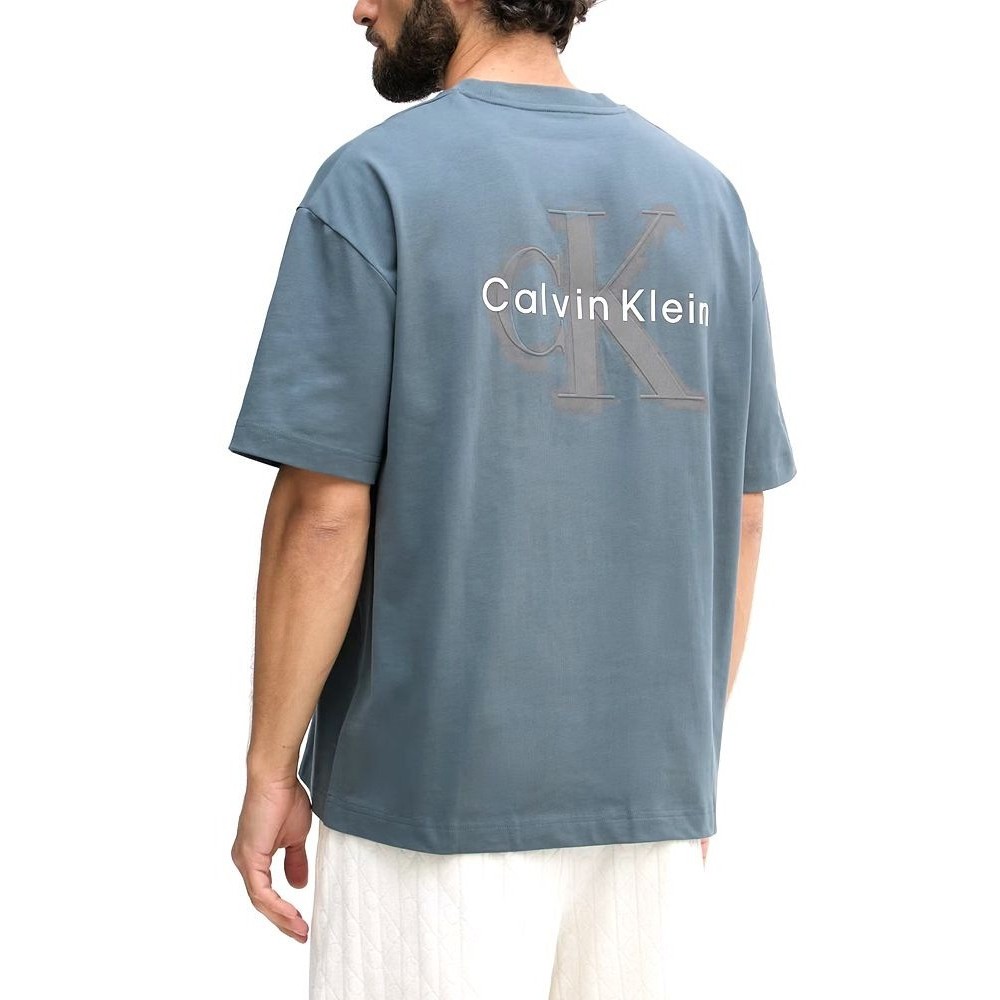 CALVIN KLEIN JEANS OVERSIZED EMBOSS MONOLOGO T-SHIRT ΜΠΛΟΥΖΑ ΑΝΔΡΙΚΗ SLATE GRAY