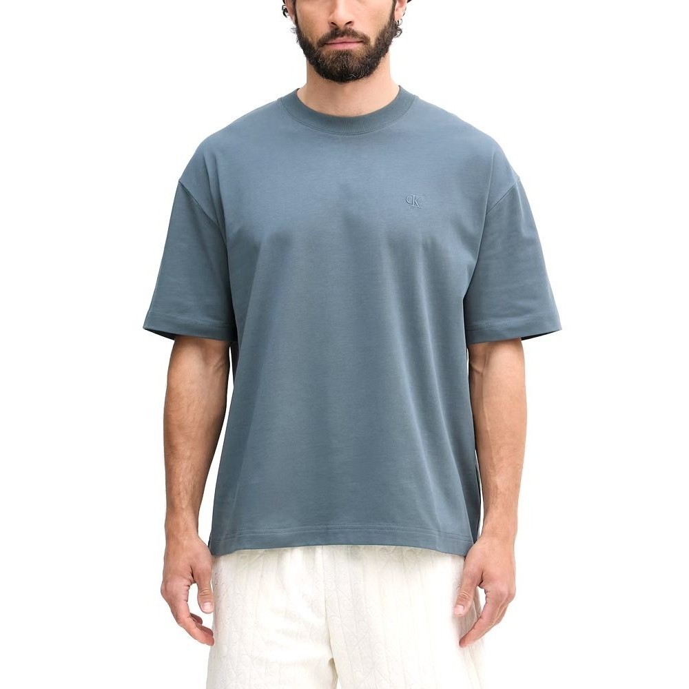 CALVIN KLEIN JEANS OVERSIZED EMBOSS MONOLOGO T-SHIRT ΜΠΛΟΥΖΑ ΑΝΔΡΙΚΗ SLATE GRAY