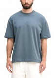 CALVIN KLEIN JEANS OVERSIZED EMBOSS MONOLOGO T-SHIRT ΜΠΛΟΥΖΑ ΑΝΔΡΙΚΗ SLATE GRAY