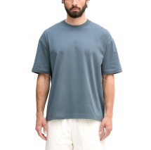 CALVIN KLEIN JEANS OVERSIZED EMBOSS MONOLOGO T-SHIRT ΜΠΛΟΥΖΑ ΑΝΔΡΙΚΗ SLATE GRAY