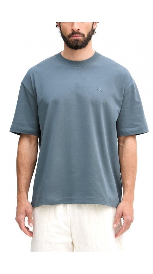 CALVIN KLEIN JEANS OVERSIZED EMBOSS MONOLOGO T-SHIRT ΜΠΛΟΥΖΑ ΑΝΔΡΙΚΗ SLATE GRAY